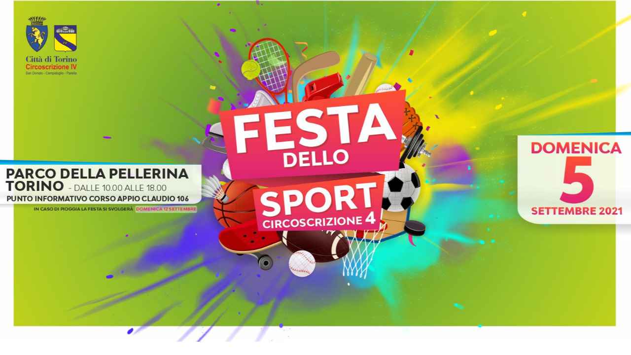 Festa dello Sport Torino Circoscrizione 4 - Parco della Pellerina Torino dalle 10,00 alle 18,00