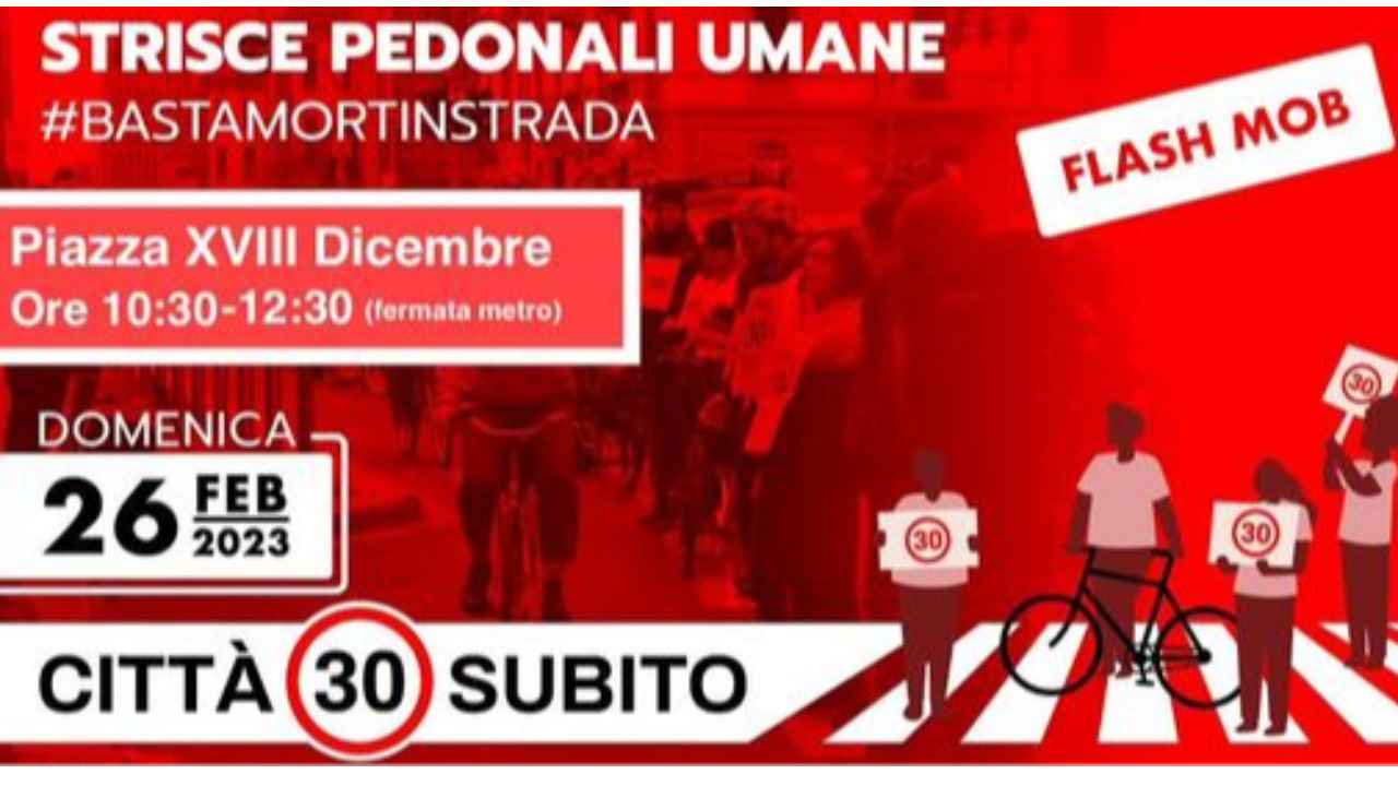 Flash Mob Strisce pedonali umane bici &Dintorni