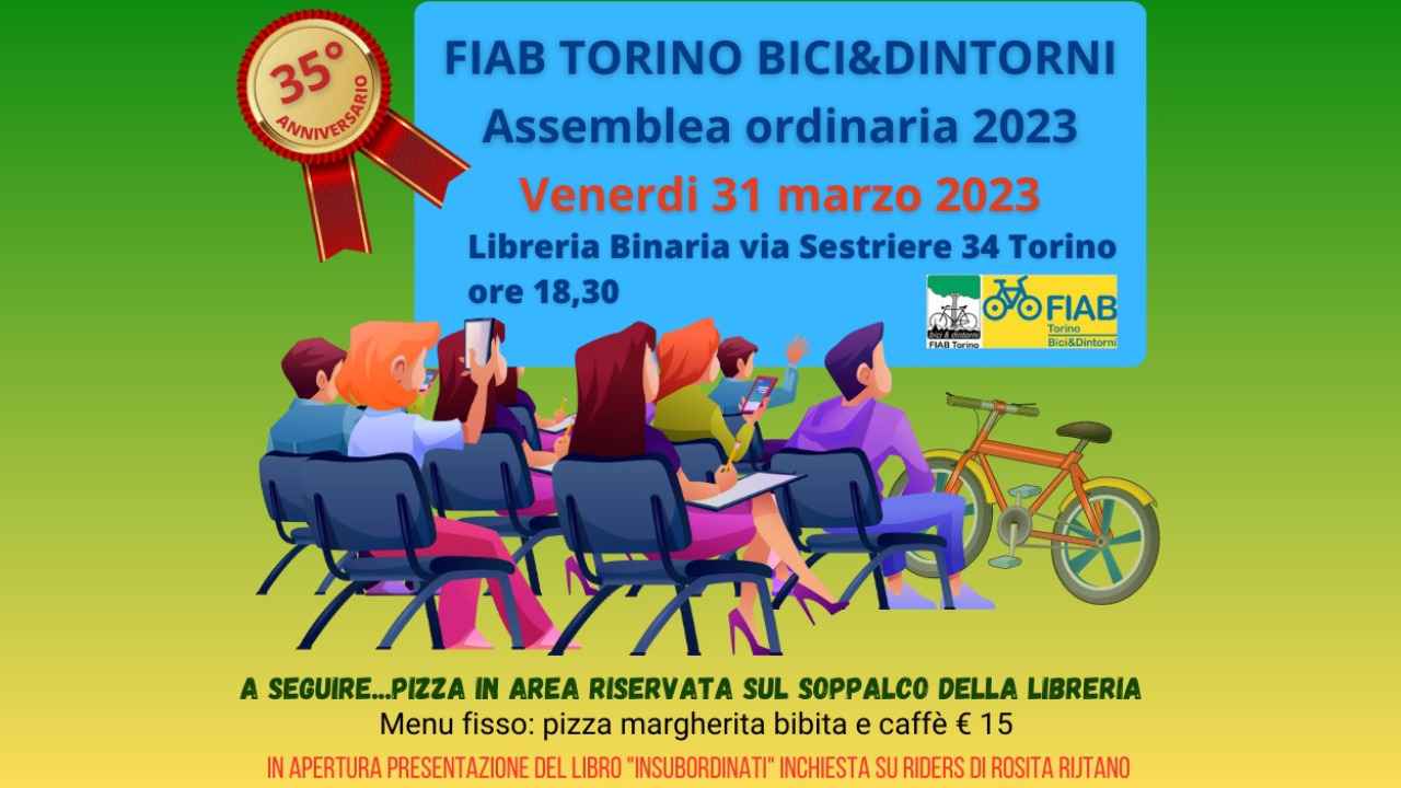 Assemblea annuale dei soci Fiab Torino Bici&Dintorni bici &Dintorni