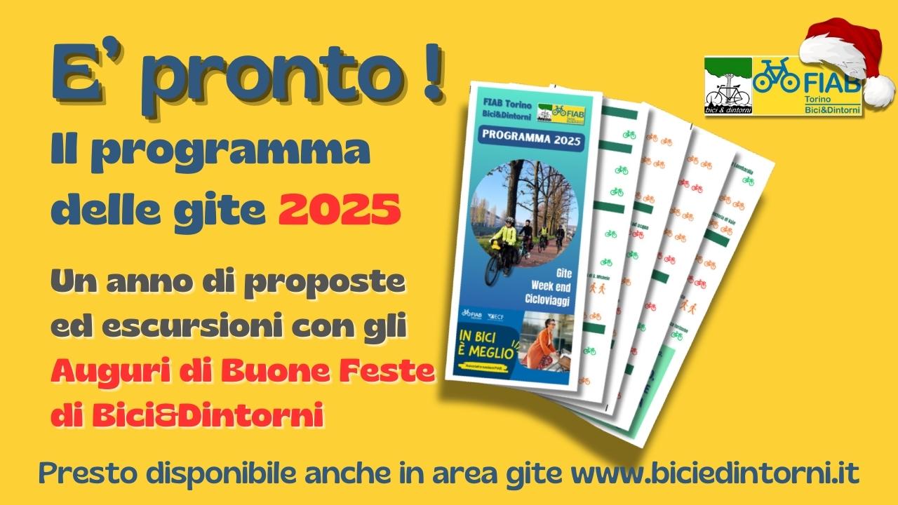 Regalo di Natale - Pronto il programma gite 2025 bici &Dintorni