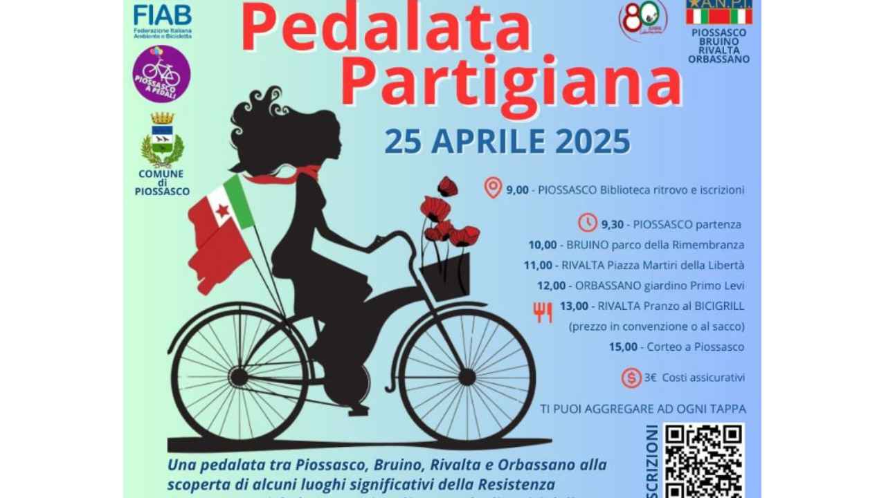 Pedalata partigiana con Piossasco a Pedali bici &Dintorni