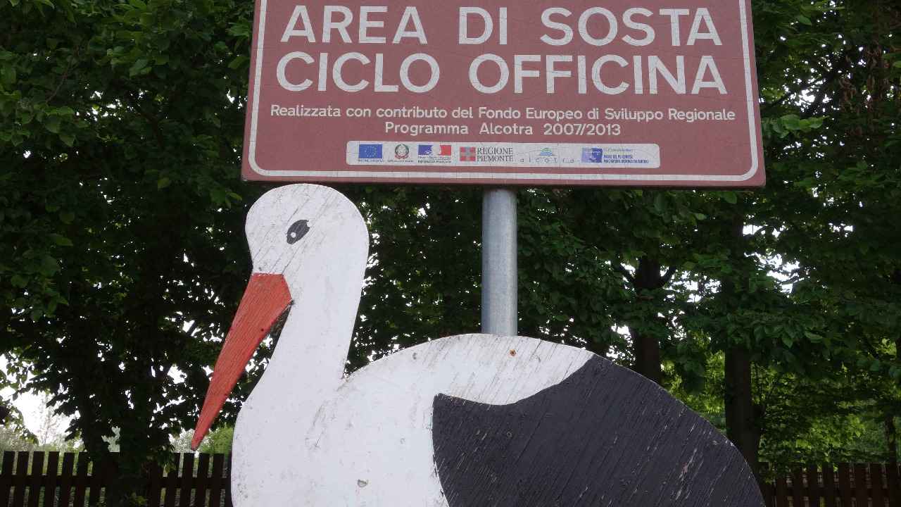 In volata ...al centro Cicogne e Anatidi di Racconigi bici &Dintorni